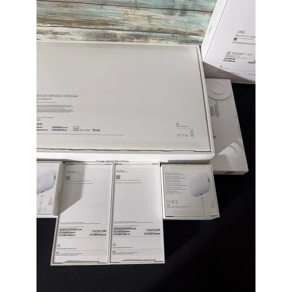Apple Empty Boxes Bundle MacBook Pro iPad iPhone 15 Pro Max AirPods Watch